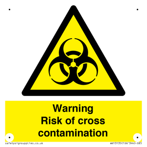 Warning risk of cross contamination